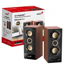 COLUNAS GENIUS SP-HF800BT 20W 3 WAY BT MADEIRA*