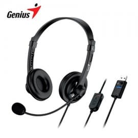 HS GENIUS HS-230U C/ MIC P/PC USB-A PRETO
